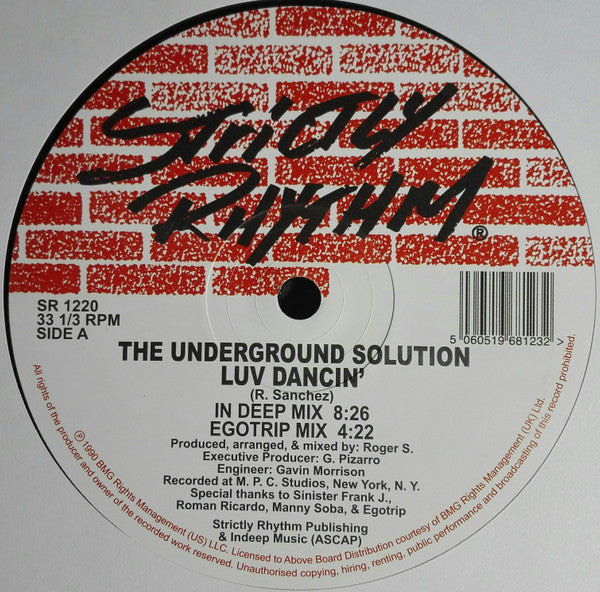 The Underground Solution* : Luv Dancin' (12", RE, RM)