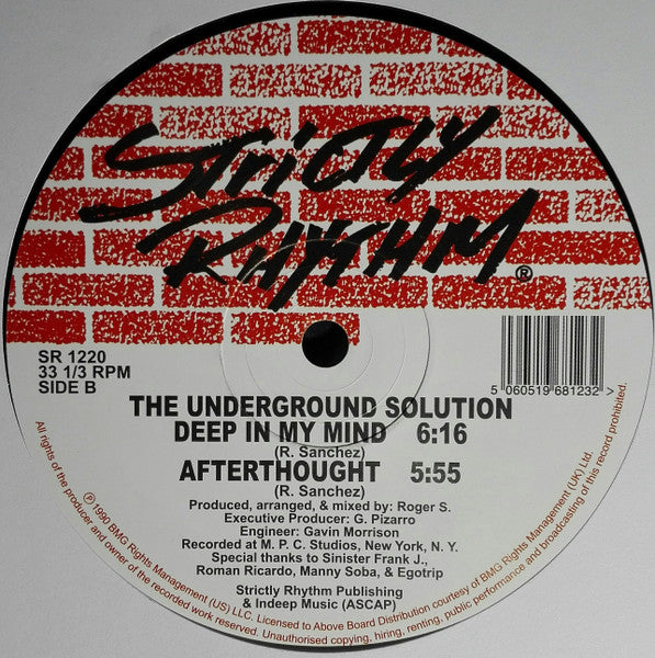 The Underground Solution* : Luv Dancin' (12", RE, RM)