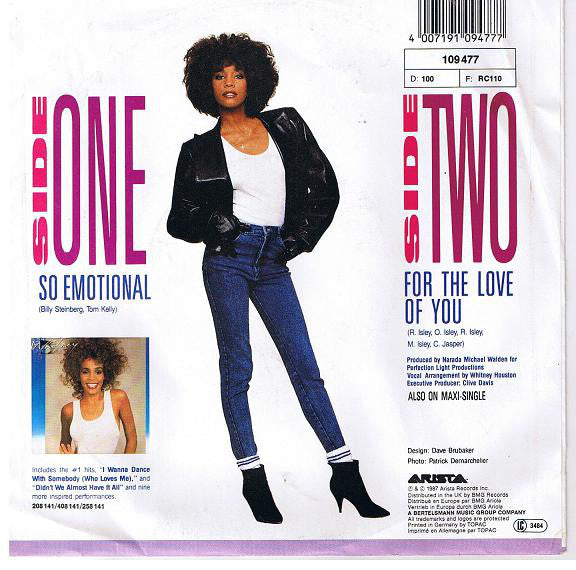 Whitney* : So Emotional (7", Single)