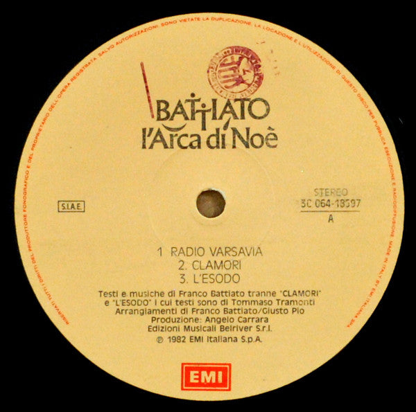 Battiato* : L'Arca Di Noè (LP, Album)