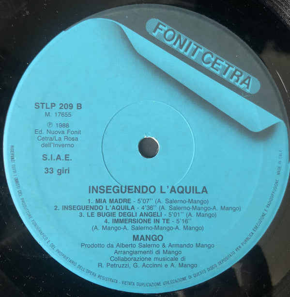 Mango (2) : Inseguendo L'Aquila (LP, Album)