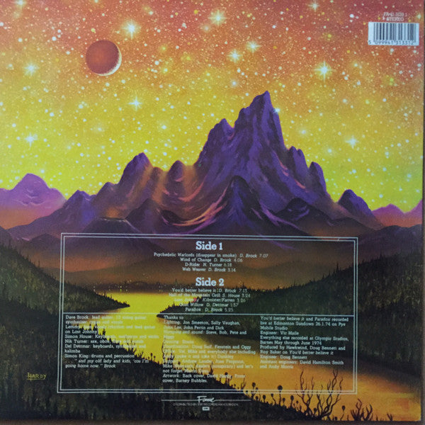 Hawkwind : Hall Of The Mountain Grill (LP, Album, RE)