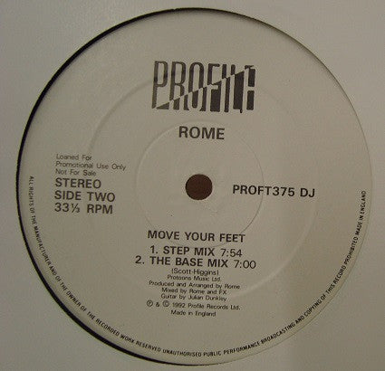 Rome : Move Your Feet (12", Promo)