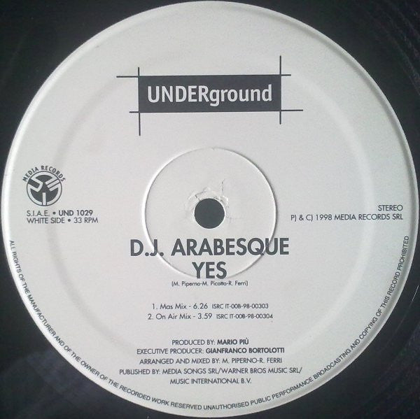 DJ Arabesque : Yes (12")