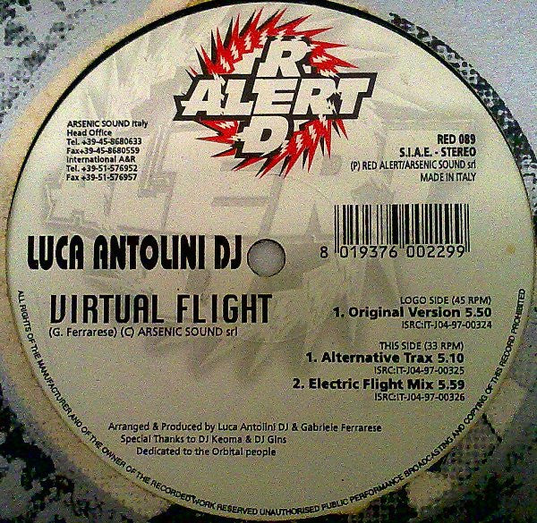 Luca Antolini DJ : Virtual Flight (12")