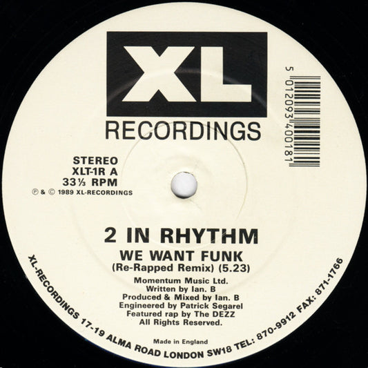 2 In Rhythm : We Want Funk (Remix) (12")