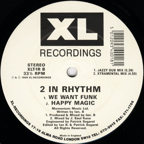 2 In Rhythm : We Want Funk (Remix) (12")