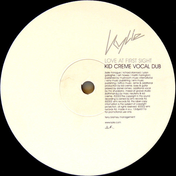 Kylie* : Love At First Sight (12", Single, Promo)