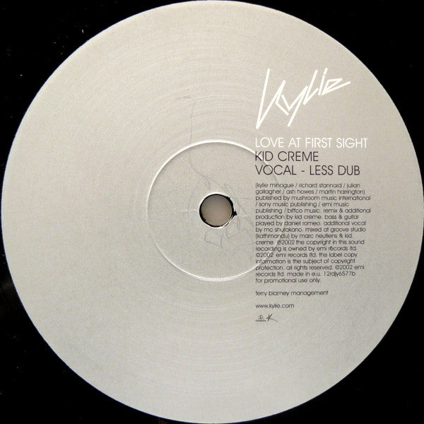 Kylie* : Love At First Sight (12", Single, Promo)