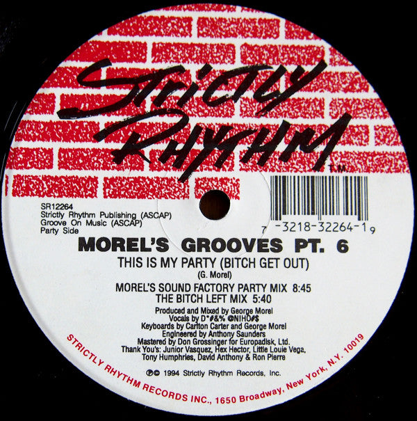 George Morel : Morel's Grooves Pt. 6 (12")