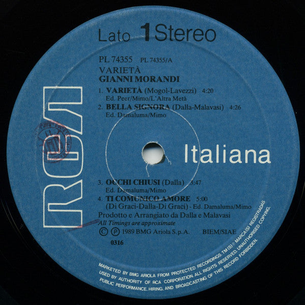 Gianni Morandi : Varietà (LP, Album)