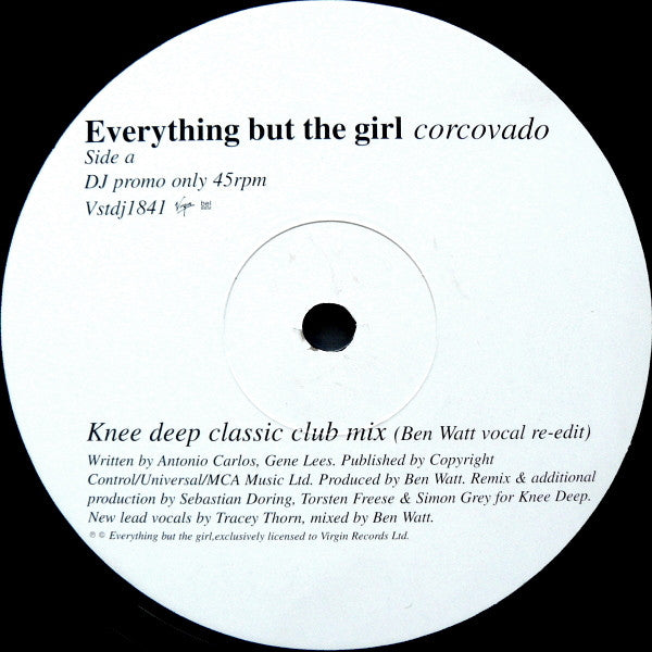Everything But The Girl : Corcovado (Knee Deep Mixes) (12", Promo)