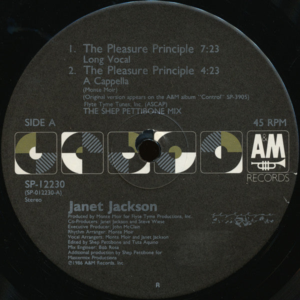 Janet Jackson : The Pleasure Principle (12", Single)