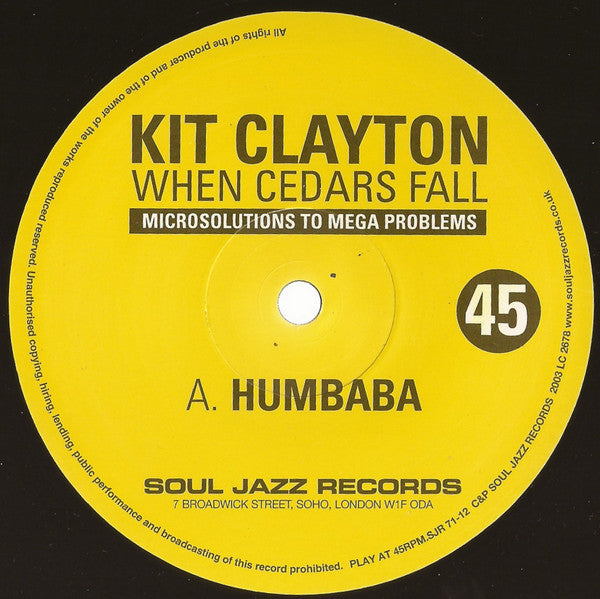Kit Clayton : When Cedars Fall (12")
