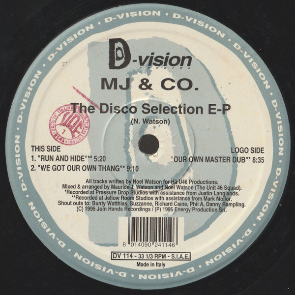 MJ & Co : The Disco Selection E-P (12", EP)