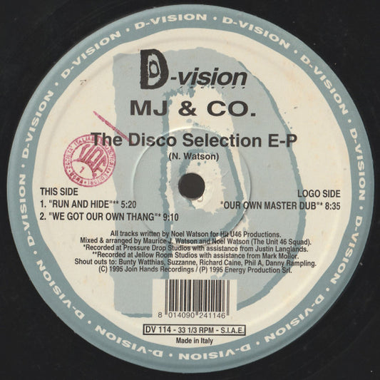 MJ & Co : The Disco Selection E-P (12", EP)