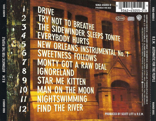 R.E.M. : Automatic For The People (CD, Album, Yel)