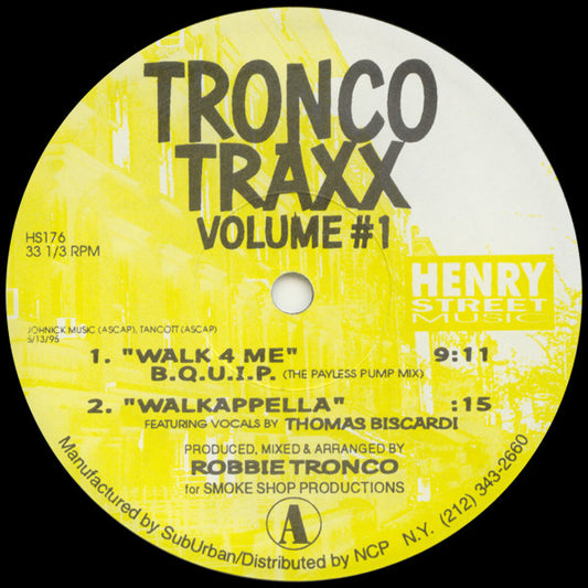 Tronco Traxx : Tronco Traxx Volume #1 (12")