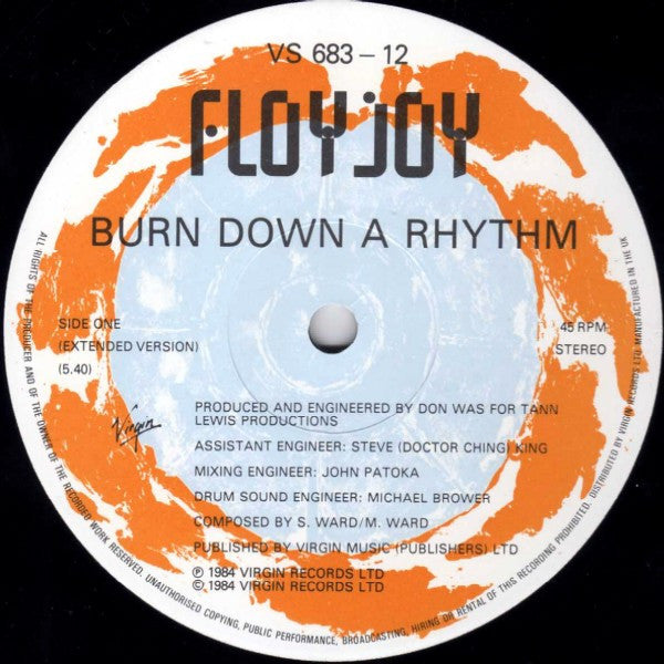 Floy Joy : Burn Down A Rhythm (12")