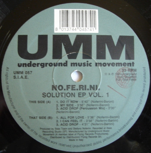 No.Fe.Ri.Ni. : Solution EP Vol. 1 (12", EP)