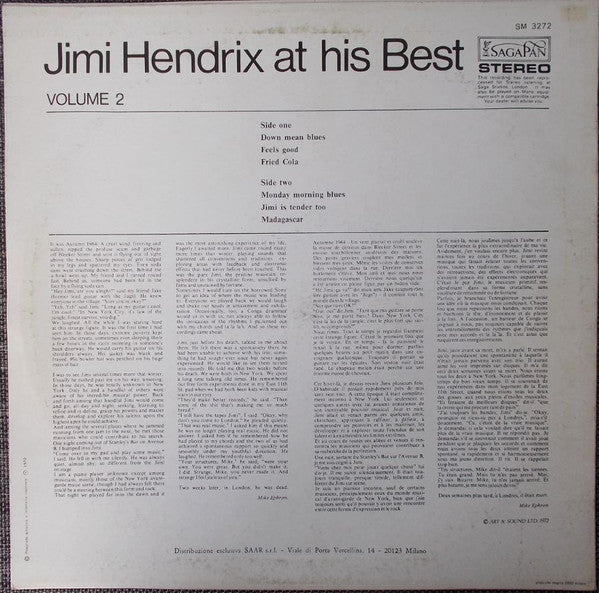 Jimi Hendrix : Jimi Hendrix At His Best (Volume 2) (LP)