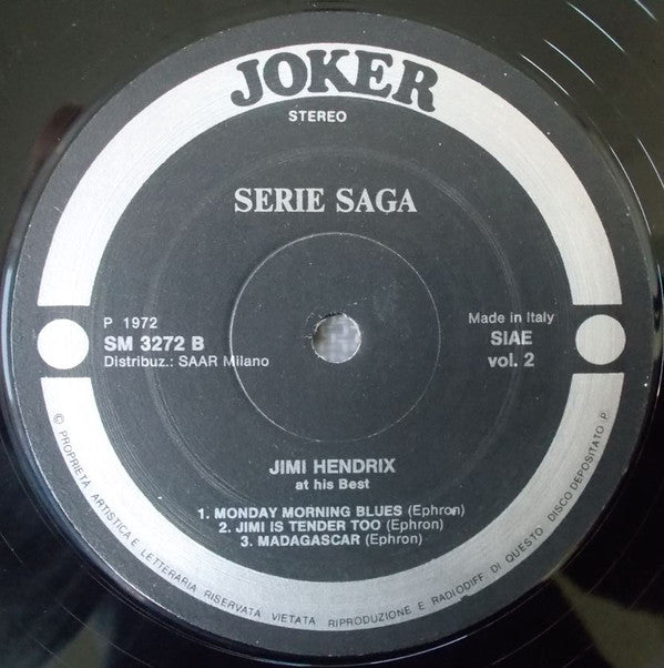 Jimi Hendrix : Jimi Hendrix At His Best (Volume 2) (LP)