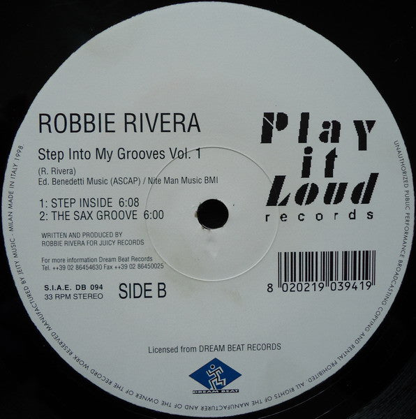 Robbie Rivera : Step Into My Grooves Vol. 1 (12")