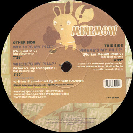 Minimow : Where's My Pill? (12")