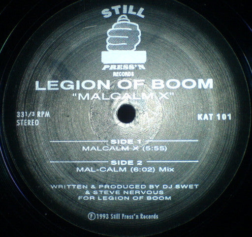 Legion Of Boom : Malcalm X (12", Single, Promo)