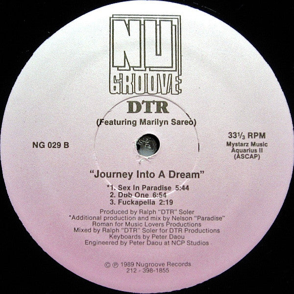 DTR Featuring Marilyn Sareo : Journey Into A Dream (12")