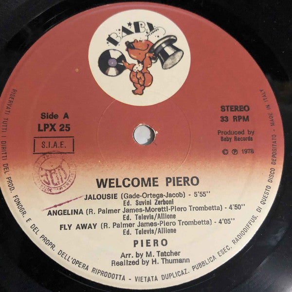 Piero : Welcome Piero (LP, Album, Gat)
