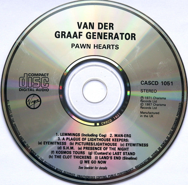 Van Der Graaf Generator : Pawn Hearts (CD, Album, RE)