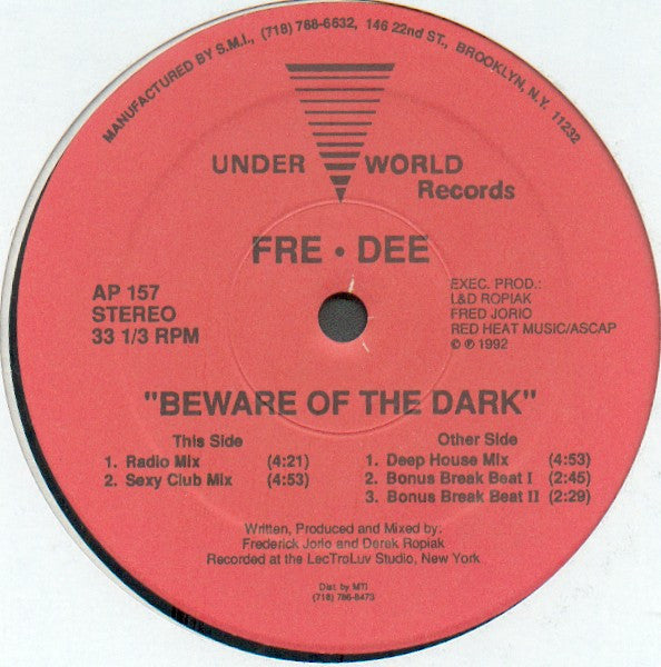 Fre • Dee : Beware Of The Dark (12")