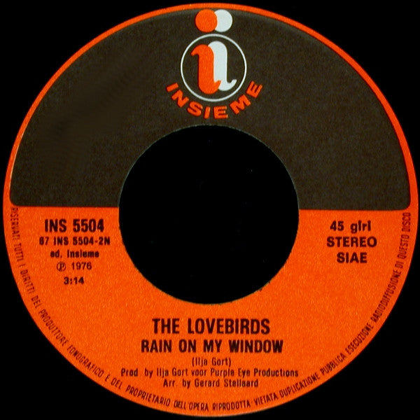 Lovebirds (2) : The Disco Sound / Rain On My Window (7")