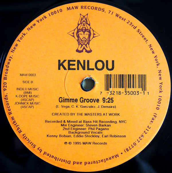 Kenlou : The Bounce / Gimme Groove (12")