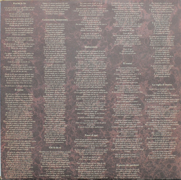 Marco Masini : Malinconoia (LP, Album)