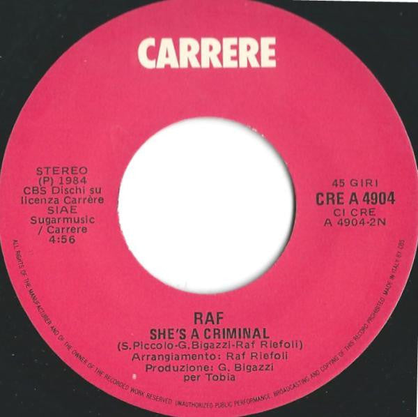 RAF (5) : Change Your Mind (7")