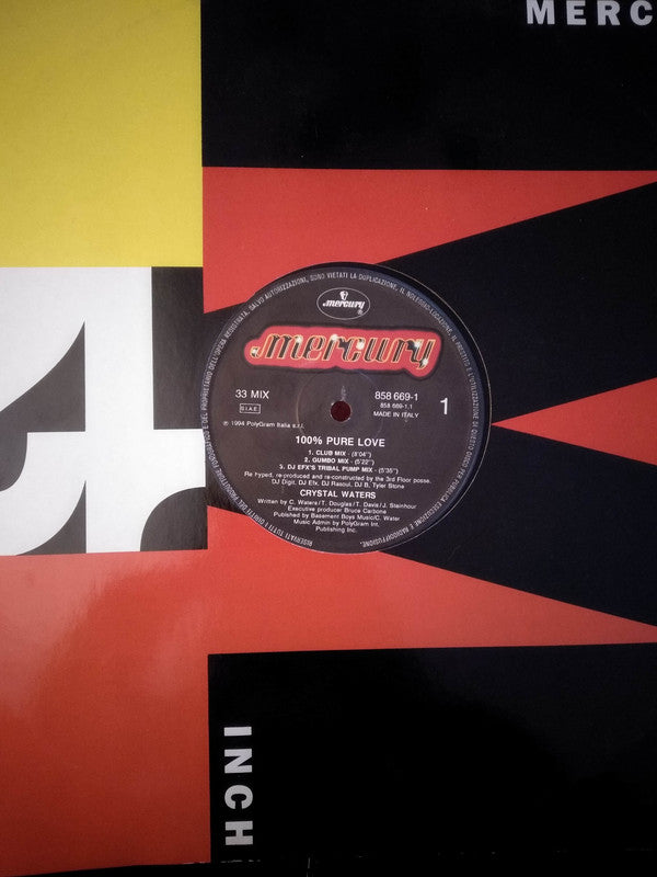 Crystal Waters : 100% Pure Love (12")