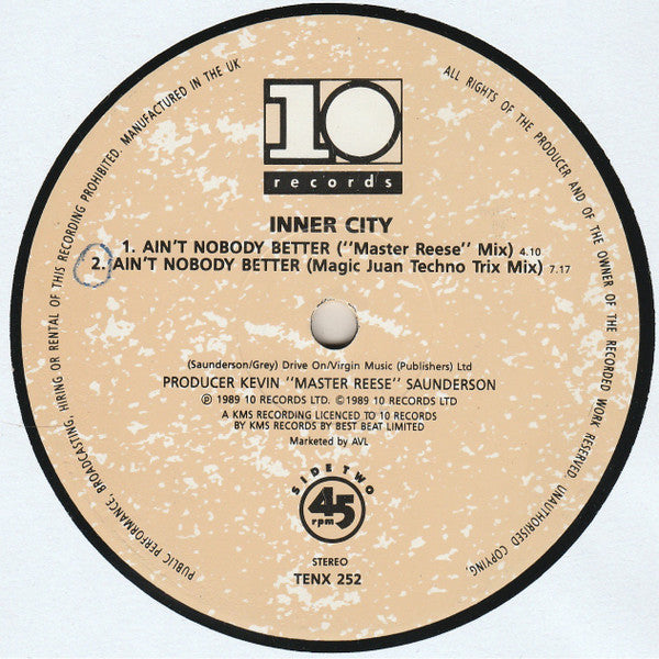 Inner City : Ain't Nobody Better (12", Single)