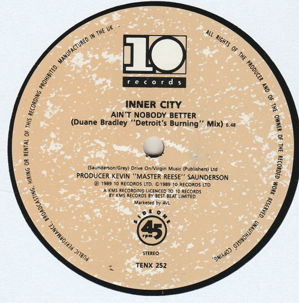 Inner City : Ain't Nobody Better (12", Single)