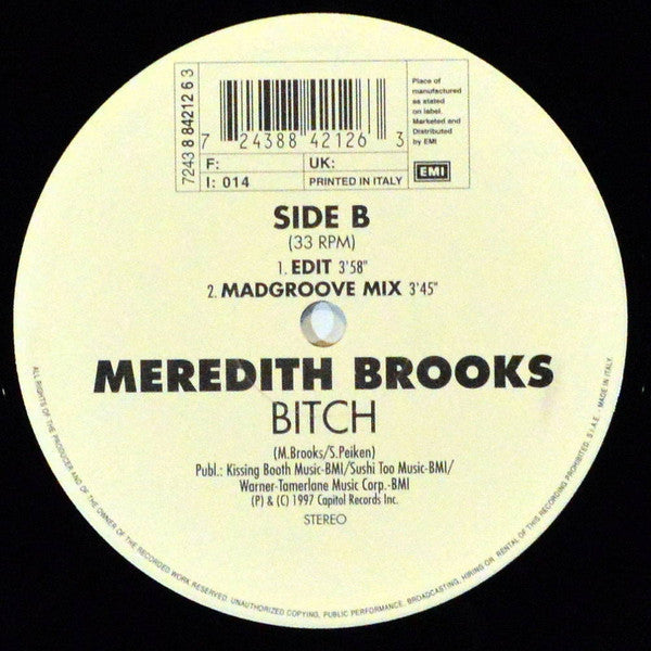 Meredith Brooks : Bitch (12")