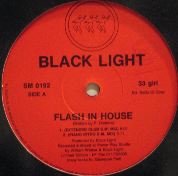 Black Light (3) : Flash In House (12", Ltd)