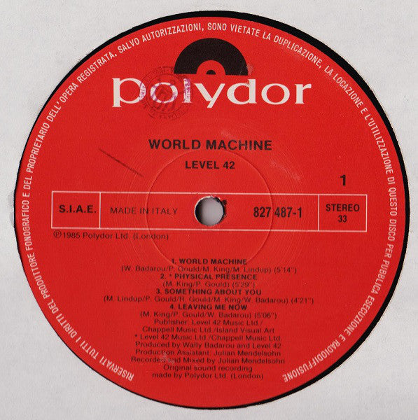 Level 42 : World Machine (LP, Album)