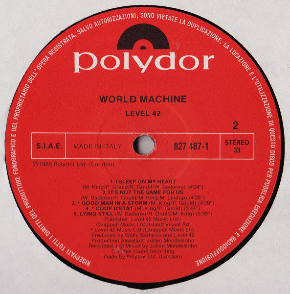 Level 42 : World Machine (LP, Album)