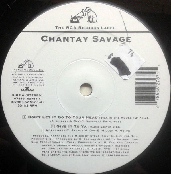 Chantay Savage : Don't Let It Go To Your Head (12")