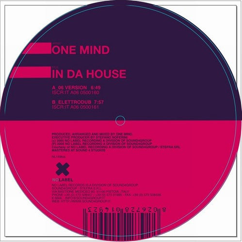 One Mind : In Da House (12")