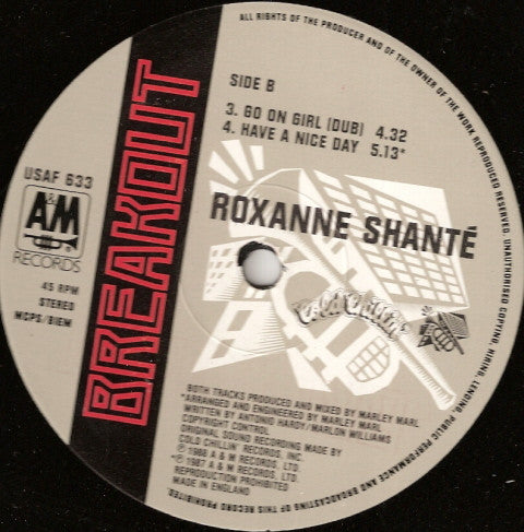 Roxanne Shanté : Go On Girl (12")