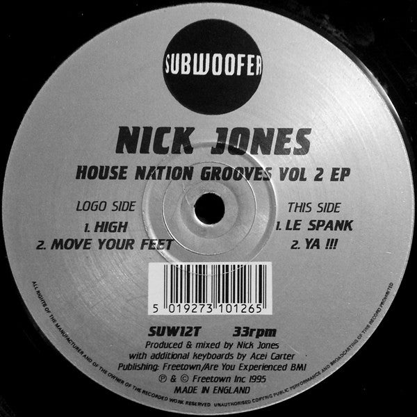 Nick Jones : House Nation Grooves Vol 2 EP (12", EP)