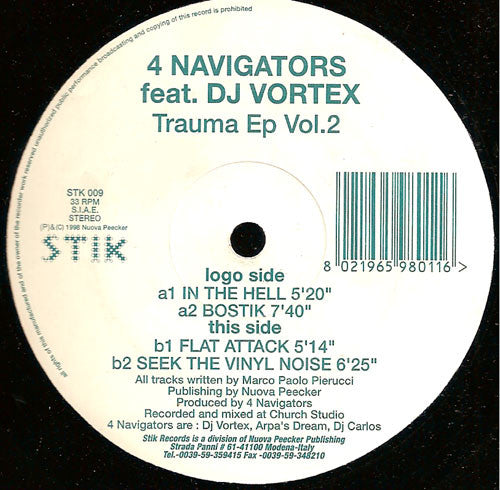 4 Navigators Feat. DJ Vortex : Trauma EP Vol. 2 (12", EP)