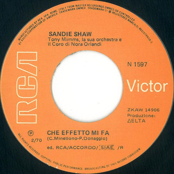 Sandie Shaw : Che Effetto Mi Fa (7", Mono)